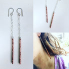 Balance Earrings in Copper and Sterling Silver