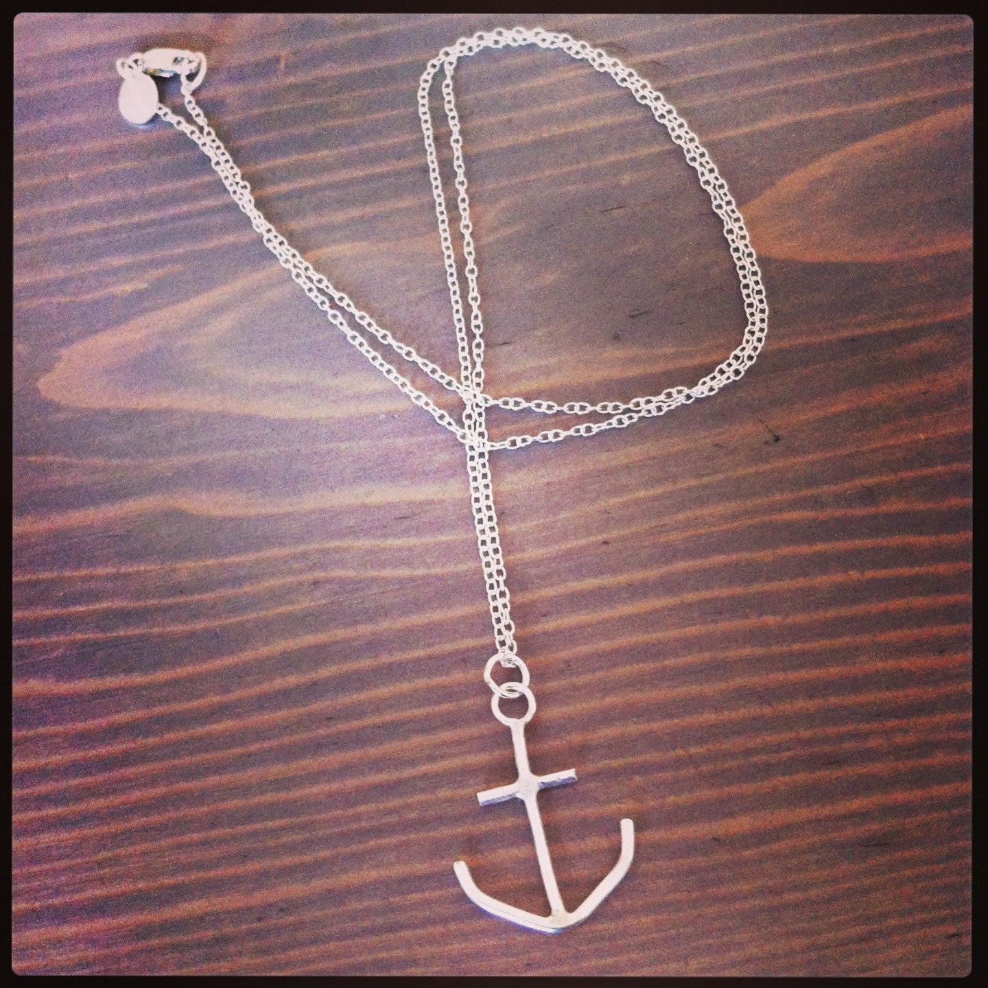 Sterling Silver Anchor Charm Necklace