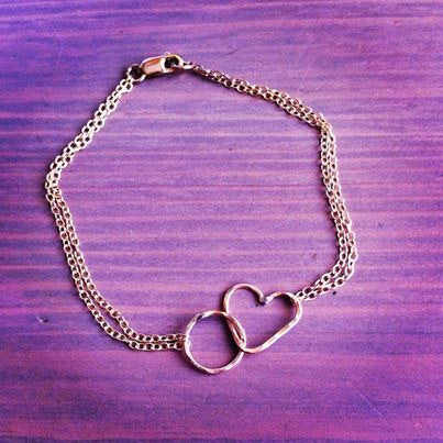 Namaste Bracelet - Heart and Circle Infinity Bracelet