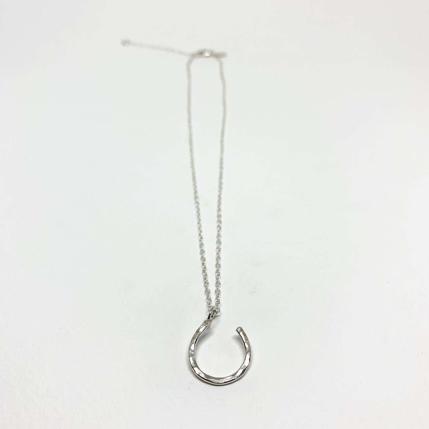 Hanging Lucky Horseshoe Charm Necklace - Jennifer Cervelli Jewelry